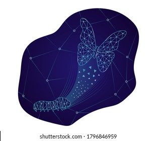 Digital Transformation Butterfly Illustration Graphic