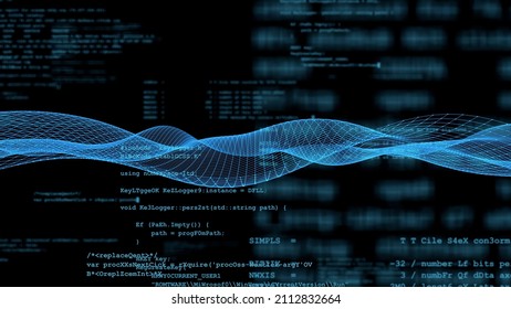 Digital transformation concept. Binary code. Programming.