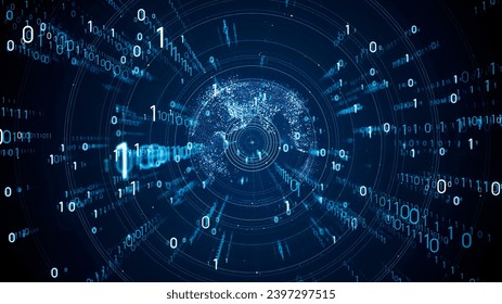 Digital transformation concept. System engineering. Communication network.