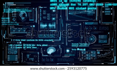 Digital transformation concept. System engineering. GUI (Graphical User Interface).