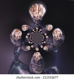 Digital visualization of a human brain