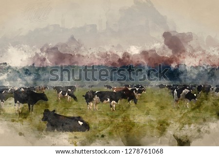 Salt marshes with blooming sea lilacs and beach mugwort, curious cattle behind the fence | Hallig Gröde