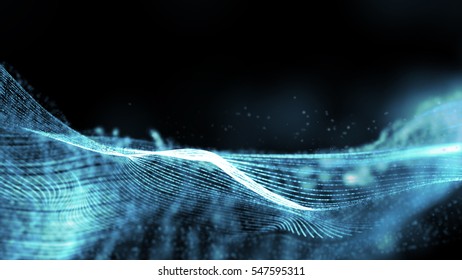 Digital Wave Particles Form Background Stock Illustration 547595395 ...