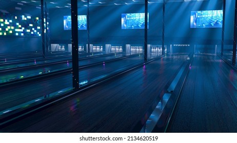Digital web 3D render of Bowling