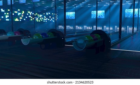 Digital web 3D render of Bowling