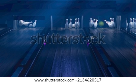 Digital web 3D render of Bowling