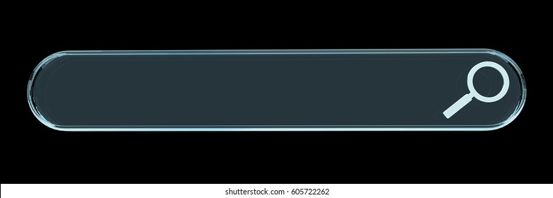 Digital Web Address Search Bar On Black Background 3D Rendering