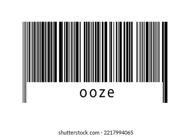 Digitalization Concept. Barcode Of Black Horizontal Lines With Inscription Ooze Below.