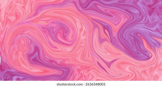 A digitally created image featuring a mesmerizing blend of pink and purple hues in a swirling marble pattern.