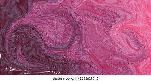A digitally created image showcasing a mesmerizing blend of pink and burgundy hues in a swirling marble pattern.