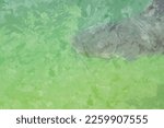 Digitally created watercolor painting of a mysterious channel catfish Ictalurus punctatus