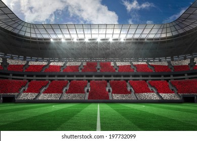 Digitally generated football stadium full of england fans - Powered by Shutterstock