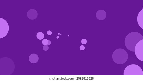 Digitally generated image of bokeh effect on purple background with copy space. vector and advertisement concept.