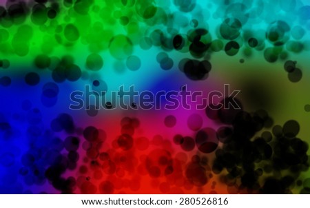 digitally generated  red blue green pink purple violet black image of light with beautiful glitter twinkling bokeh