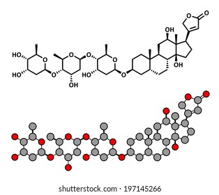 Digoxin Heart Failure Drug Chemical Structure Stock Illustration ...