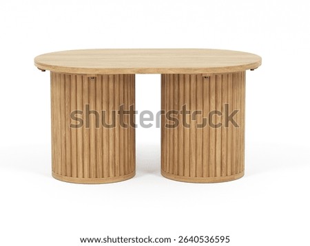 Dining table. two round legs made of full wood