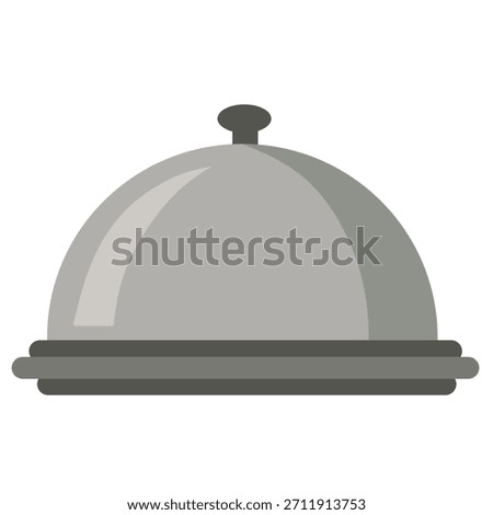 Dinner Cloche Elegant Presentation Serving Symbol Design Element
