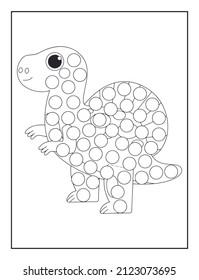 Dinosaur Dot Marker Cartoon Dinosaur Character Stock Illustration ...