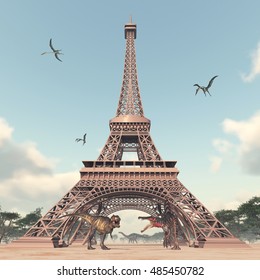 The dinosaurs in Paris
Computer generated 3D illustration