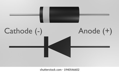 Diode Electronic Component That Only Allow Stock Illustration ...