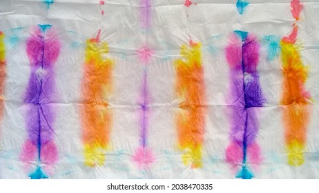 Dip Dye Paper. Pink Beautiful Artwork. Optical Parchment. Vivid Boho Surface. Handmade Decoration. Indian Sketch. Plain Scrapbook Drawing. Rainbow Dip Dye Paper.