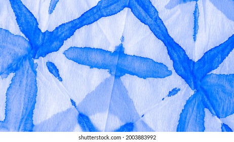 Dip Dye Paper. Professional Organic Template. White Vibrant Carpet. Blue Folk Graphic. Abstract White Dirty Art. Craft Summer Dip Dye Paper.