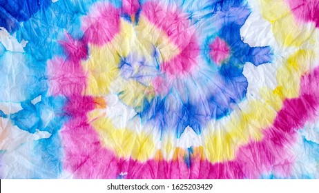 Dip Dye Pattern. Rainbow Beautiful Graffity. Artistic Wallpaper. Blue Cool Decoration. Indonesian Template. Luxury Shape. Wet Decorative Drawing. Yellow Dip Dye Pattern.
