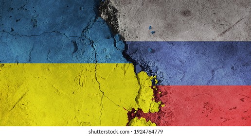 diplomatic relations between Ukraine and russia.
Flag of the two countries.