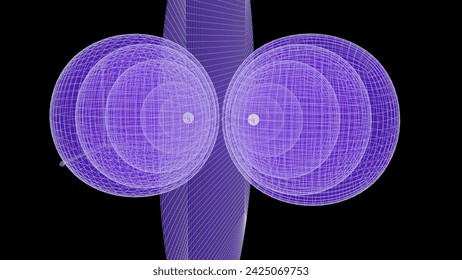 Dipole equipotential surface 3d Visualilzation