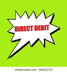 Direct Debit Wording Speech Bubble 