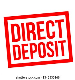 Direct Deposit stamp on white background