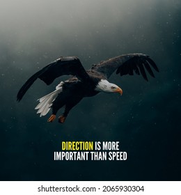 direction is more important inspirational and motivational quote - Powered by Shutterstock