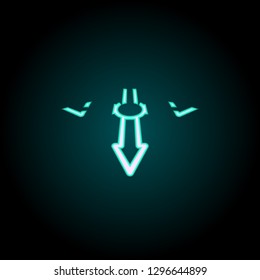 directions in the navigator icon. Elements of Navigation in neon style icons. Simple icon for websites, web design, mobile app, info graphics