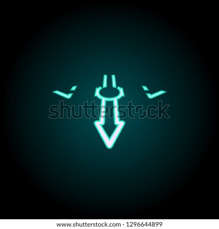 directions in the navigator icon. Elements of Navigation in neon style icons. Simple icon for websites, web design, mobile app, info graphics