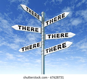 Directions Street Sign Confusion On Where Stock Illustration 67628731 ...