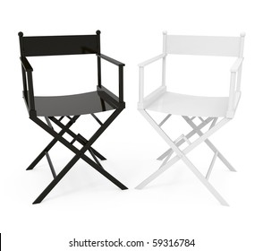 Directors Chair Isolated On White - 3d Illustration