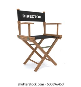 Director's Chair Isolated On White 3d Illustration