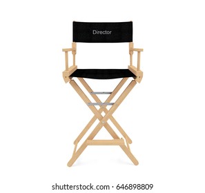 Director's Chair Isolated On White Background. 3D Rendering