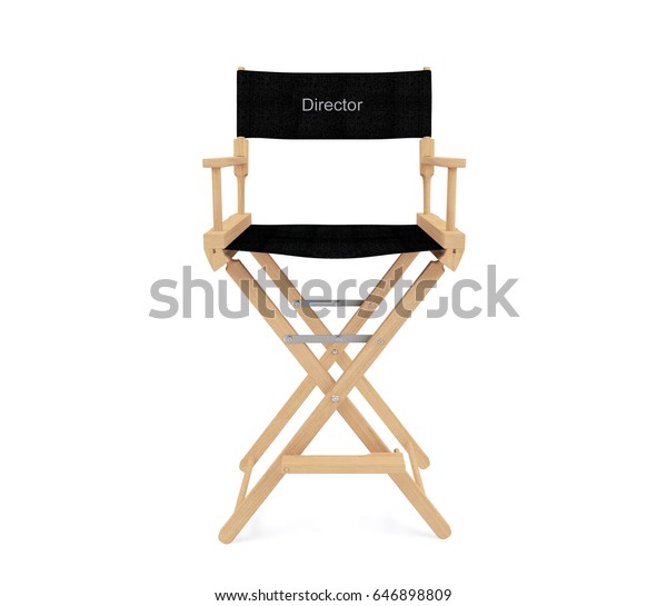白い背景にディレクターの椅子 3dレンダリング のイラスト素材