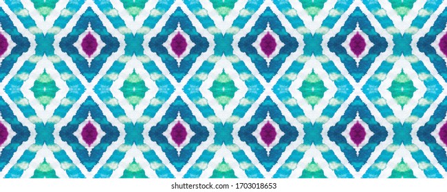 Dirty Art Picture. Seamless Ethnic Pattern. Rainbow Tone. Papirus Motley Print. Flannel Style Ink Blur. Violet Light. Mirror Tone. Dirty Art.