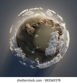 Dirty Planet, 3d Illustration