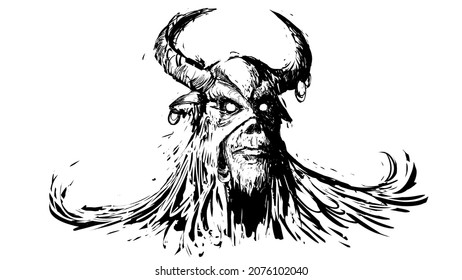 minotaur head sketch