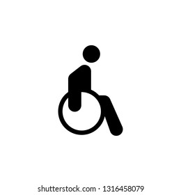 Disability Wheelchair Outline Icon. Signs And Symbols Can Be Used For Web, Logo, Mobile App, UI, UX