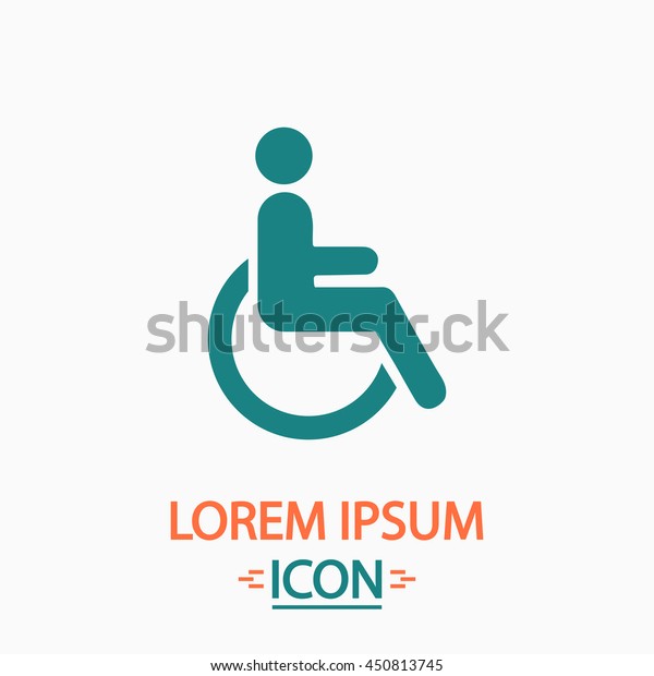 Disabled. Flat icon on white background.
Simple
illustration