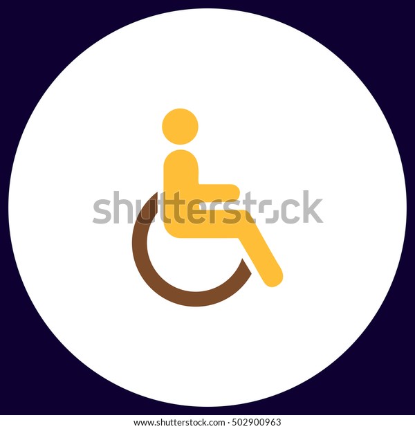 Disabled. Flat icon on white background.\
Simple\
illustration