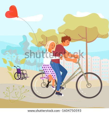 Image, Stock Photo Bicycle stand (without bicycle)