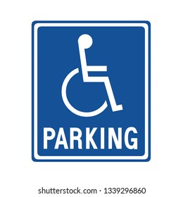 Disabled Parking Sign Stock Illustration 1339296860 