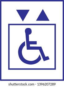 Disabled People Lift Signs Stock Illustration 1396207289 | Shutterstock