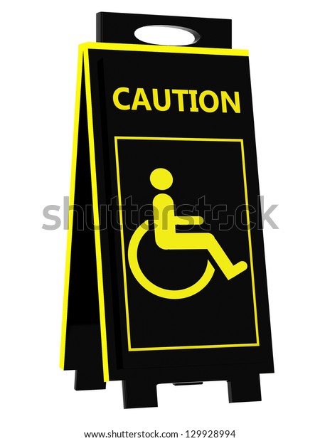 Disabled person\
warning