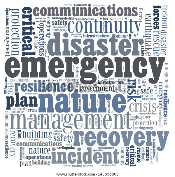 Disaster Recovery Word Cloud Business Finance Stock Illustration 145836803